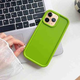 For iPhone 11 Pro Max Shockproof Frame Frosted TPU Phone Case(Green)