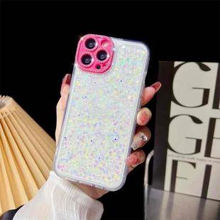 For iPhone 12 Pro Luminous Epoxy TPU Glitter Phone Case(White)