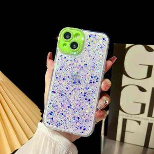 For iPhone 14 Luminous Epoxy TPU Glitter Phone Case(Purple)