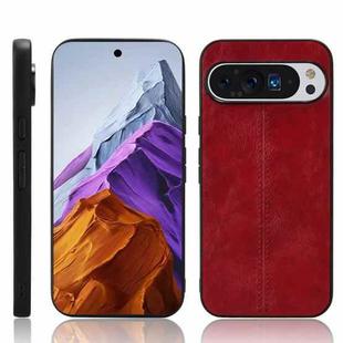 For Google Pixel 9 Pro XL Cow Pattern Sewing Back Cover Phone Case(Red)