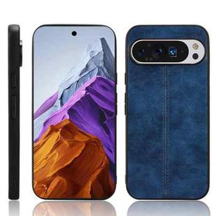 For Google Pixel 9 Pro XL Cow Pattern Sewing Back Cover Phone Case(Blue)