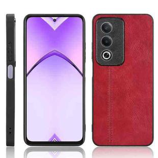 For OPPO A3 Pro India Cow Pattern Sewing Back Cover Phone Case(Red)