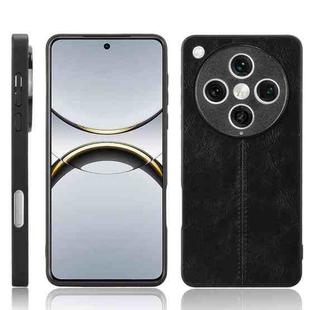 For OPPO Find X8 Pro Cow Pattern Sewing Back Cover Phone Case(Black)