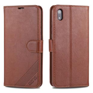 For Xiaomi Redmi 7A AZNS Sheepskin Texture Horizontal Flip Leather Case with Holder & Card Slots & Wallet(Brown)
