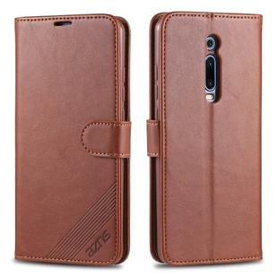 For Xiaomi Redmi K20 / K20 Pro AZNS Sheepskin Texture Horizontal Flip Leather Case with Holder & Card Slots & Wallet(Brown)