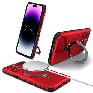 For iPhone 15 Pro Max MagSafe Magnetic Holder Phone Case(Red)