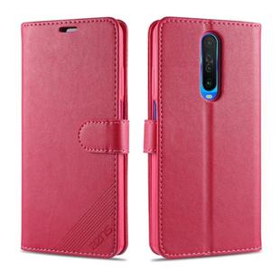 For Xiaomi Redmi K30 AZNS Sheepskin Texture Horizontal Flip Leather Case with Holder & Card Slots & Wallet(Red)