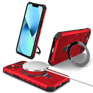 For iPhone 13 MagSafe Magnetic Holder Phone Case(Red)