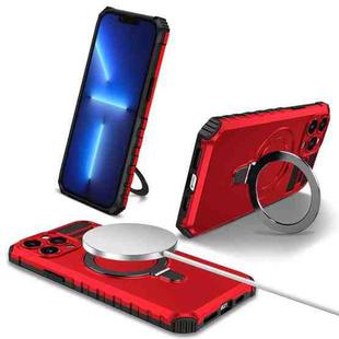 For iPhone 13 Pro Max MagSafe Magnetic Holder Phone Case(Red)