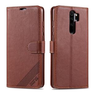 For Xiaomi Redmi Note 8 Pro AZNS Sheepskin Texture Horizontal Flip Leather Case with Holder & Card Slots & Wallet(Brown)