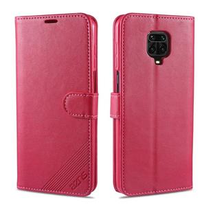 For Xiaomi Redmi Note 9S / Note 9 Pro AZNS Sheepskin Texture Horizontal Flip Leather Case with Holder & Card Slots & Wallet(Red)