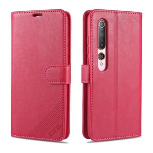 For Xiaomi Mi 10 / 10 Pro AZNS Sheepskin Texture Horizontal Flip Leather Case with Holder & Card Slots & Wallet(Red)