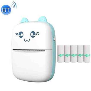 C9 Mini Bluetooth Wireless Thermal Printer With 5 Sticker Papers(Blue)