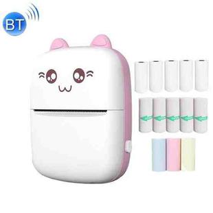 C9 Mini Bluetooth Wireless Thermal Printer With 5 Papers & 5 Sticker & 3 Color Papers(Pink)