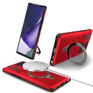 For Samsung Galaxy Note20 Ultra MagSafe Magnetic Holder Phone Case(Red)