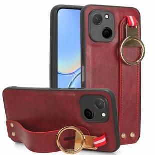 For Huawei Maimang A20 5G Wristband Leather Back Phone Case(Red)