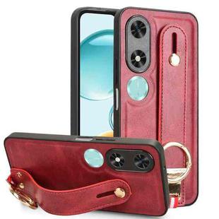 For Honor Play9C Wristband Leather Back Phone Case(Red)