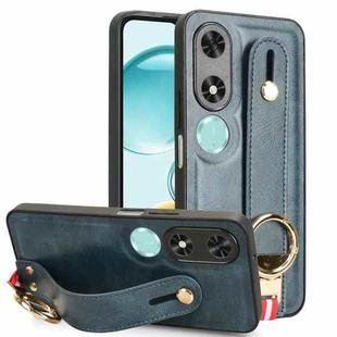 For Honor Play9C Wristband Leather Back Phone Case(Blue)