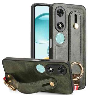 For Honor Play9C Wristband Leather Back Phone Case(Green)