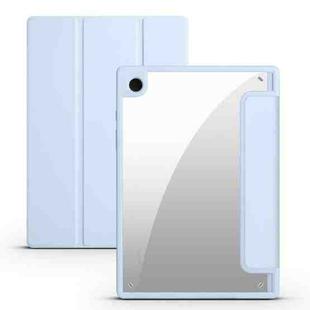 For Samsung Galaxy Tab A8 3-folding Acrylic Smart Leather Tablet Case(Ice Blue)