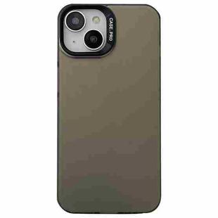 For iPhone 14 Semi Transparent Frosted PC Phone Case(Brown)