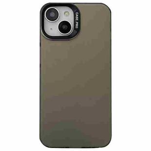 For iPhone 14 Plus Semi Transparent Frosted PC Phone Case(Brown)