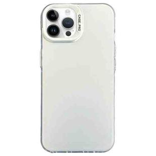 For iPhone 14 Pro Max Semi Transparent Frosted PC Phone Case(White)