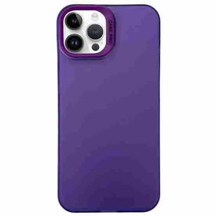 For iPhone 13 Pro Max Semi Transparent Frosted PC Phone Case(Purple)