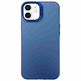 For iPhone 11 Semi Transparent Frosted PC Phone Case(Blue)