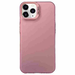 For iPhone 11 Pro Max Semi Transparent Frosted PC Phone Case(Pink)