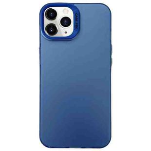 For iPhone 11 Pro Max Semi Transparent Frosted PC Phone Case(Blue)