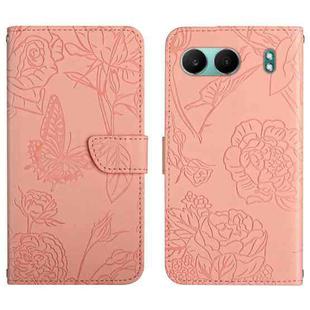 For OnePlus Nord 4 5G Skin Feel Butterfly Peony Embossed Leather Phone Case(Pink)