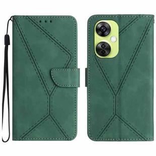 For OnePlus Nord CE 3 Lite Stitching Embossed Leather Phone Case(Green)