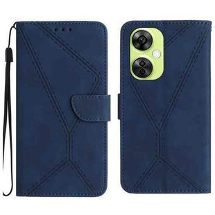 For OnePlus Nord CE 3 Lite Stitching Embossed Leather Phone Case(Blue)