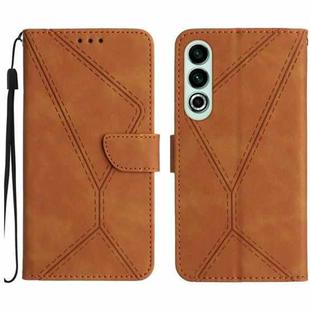 For OnePlus Nord CE4 Stitching Embossed Leather Phone Case(Brown)