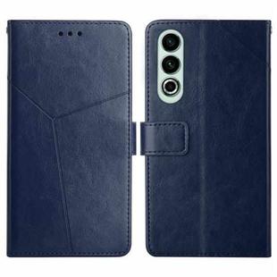 For OnePlus Nord CE4 Y-shaped Pattern Flip Leather Phone Case(Blue)