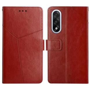 For OnePlus Nord 5 5G / Ace 5 Ultra Y-shaped Pattern Flip Leather Phone Case(Brown)