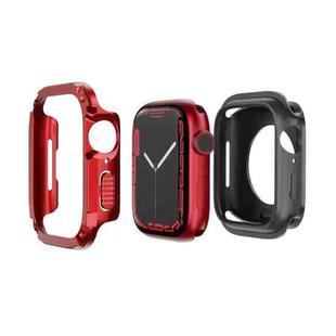 For Apple Watch Series 6 / 5 / 4 / SE 40mm 2-in-1 PC Hybrid TPU Armor Watch Case(Red)