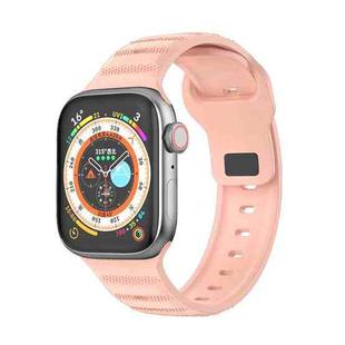 For Apple Watch 7 41mm Dot Texture Fluororubber Watch Band(Nebula Pink)