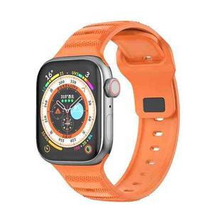 For Apple Watch SE 44mm Dot Texture Fluororubber Watch Band(Orange)