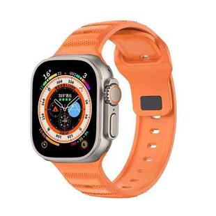 For Apple Watch Ultra 2 49mm Dot Texture Fluororubber Watch Band(Orange)