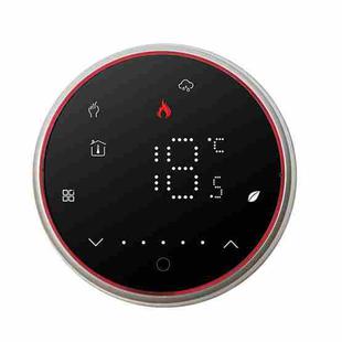 BHT-6001GBL 95-240V AC 16A Smart Round Thermostat Electric Heating LED Thermostat Without WiFi(Black)