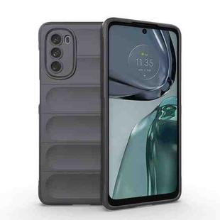 For Motorola Moto G62 5G Magic Shield TPU + Flannel Phone Case(Dark Grey)