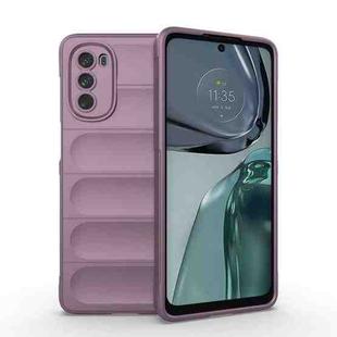 For Motorola Moto G62 5G Magic Shield TPU + Flannel Phone Case(Purple)