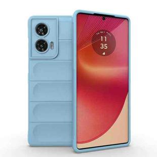 For Motorola Edge 50 Fusion 5G Global Magic Shield TPU + Flannel Phone Case(Light Blue)