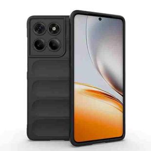 For Motorola Edge 60 Fusion 5G Global Magic Shield TPU + Flannel Phone Case(Black)