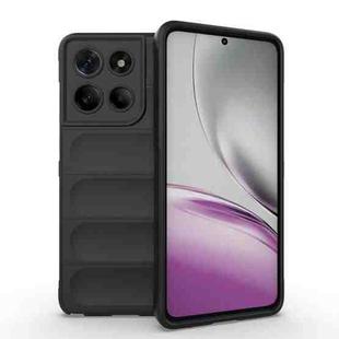 For Motorola Edge 60 Stylus 5G Global Magic Shield TPU + Flannel Phone Case(Black)