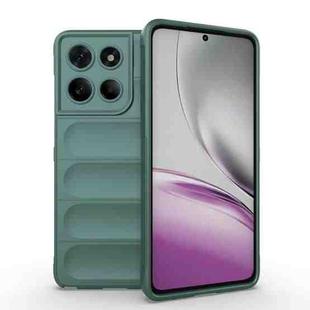 For Motorola Edge 60 Stylus 5G Global Magic Shield TPU + Flannel Phone Case(Dark Green)