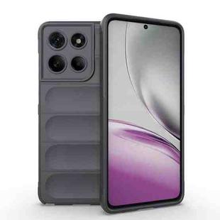 For Motorola Edge 60 Stylus 5G Global Magic Shield TPU + Flannel Phone Case(Dark Grey)