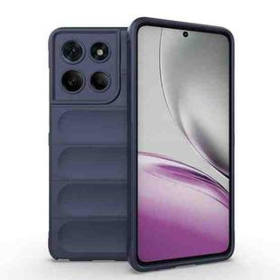 For Motorola Edge 60 Stylus 5G Global Magic Shield TPU + Flannel Phone Case(Dark Blue)
